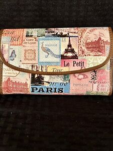 New, Paris Themed, Wallet/Clutch/Billfold Organizer with Relic Logo. Very Nice!