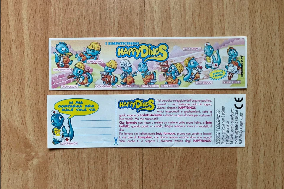 Ü EI  1 BPZ  Happy Dinos 1996 - Italien,  Dapsy Dinos Bauarbeiter - Bild 1 von 1