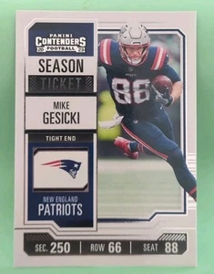 Panini Contenders 2023 - Boleto de temporada Mike Gesicki #70 - New England Patriots - Imagen 1 de 2