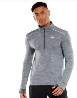 Nike Para Hombre Therma Element 1/2 Cremallera Manga Larga Camisa para Correr XL Gris Top BV4713 Foto 1 de 4