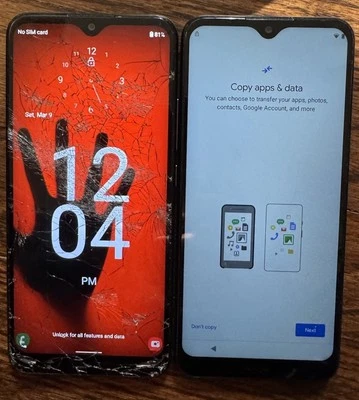 Lot of 2 Nokia C110 32 GB Black (Tracfone) Smartphone Fast Ship Good Used BROKEN - Image 1 of 3