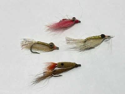 4 Saltwater Bonefish Fly Rod Shrimp Lure Flies - Image 1 of 3