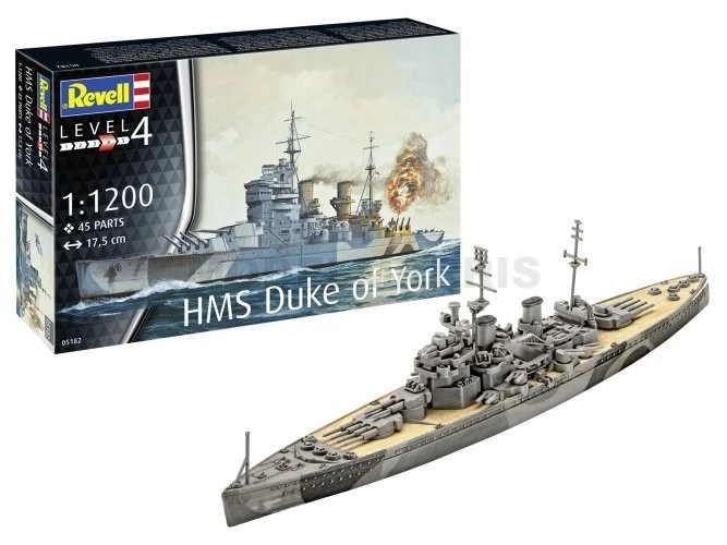 Revell 05182 British RN HMS Duke of York WWII Battleship (1 1200 Scale)