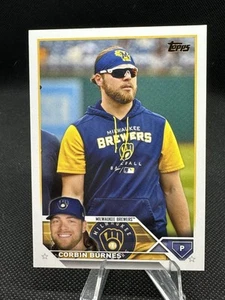 2023 Topps Series 1 Corbin Burnes Golden Mirror Image Variation #501 SSP Brewers - Picture 1 of 2