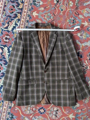 Chaqueta de tweed Brooks Brothers 1818 Milano forro acolchado 39R Foto 1 de 4