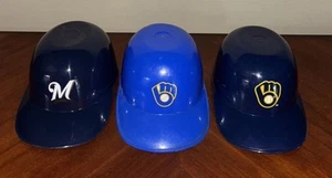 MILWAUKEE BREWERS Ice Cream Helmet Dish Lot Set of 3 MLB Baseball SGA Vtg - Picture 1 of 10