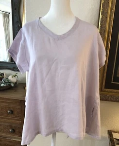 Blusa Top Hearts Deseo Lino Pop Over Lavanda Lagenlook Femenina XSmall - Imagen 1 de 5