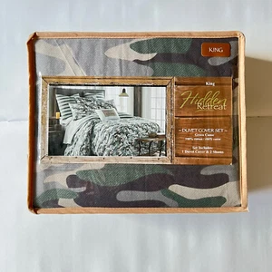 Hidden Retreat KING Duvet Cover Set Camo Green - Picture 1 of 3