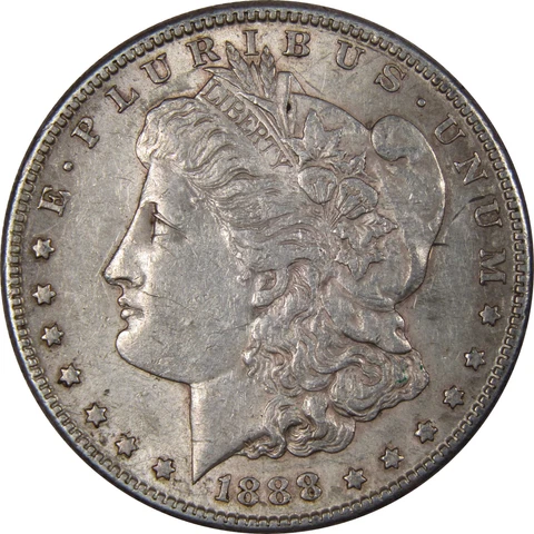 1888 S Morgan Dollar AU About Uncirculated 90% Silver SKU:IPC7981 Cover
