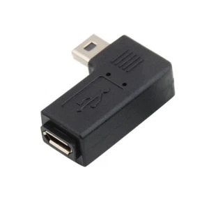 C51 Mini USB sur Micro Adaptateur USB Fiche Coudée Micro USB Douille - Photo 1 sur 9