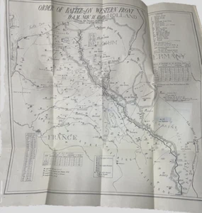 Order of Battle on Western Front Map Nov. 11 1918 Secret Map Room G-3 WWI German - Picture 1 of 10