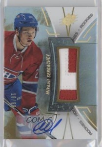 2016-17 SPx Rookies Gold Patch Auto 16/99 Mikhail Sergachev #R-MS RPA Rookie RC