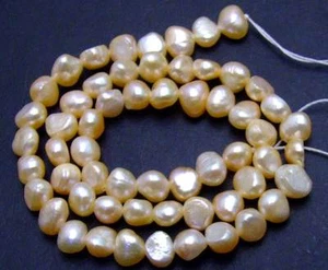 6-7mm BAROQUE Natural FW Pink Pearl Loose Beads for Jewelry Making Strand 14" - Picture 1 of 3