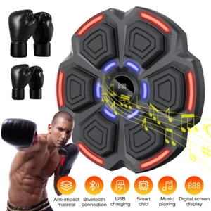 Smart Music Boxing Machine Bluetooth Wall Boxing Punching Pad 9 Modes W/ Gloves - Picture 1 of 14