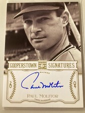 Paul Molitor 2013 Panini Cooperstown Signatures Autograph Auto HOF 43/490 #43