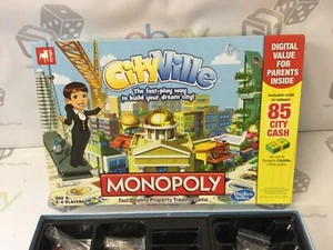 CityVille Monopoly - Family Property Trading Board Game Complete Hasbro 8+ VGC - Picture 1 of 4