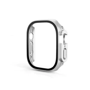 For Apple Watch Series Ultra 49mm Silver Hard PC Screen Protector Full Case - Photo 1 sur 6