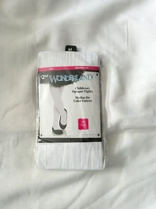 Wonderland Children White Tights Girl Size M ( 7-10 ) NIB - Picture 1 of 1