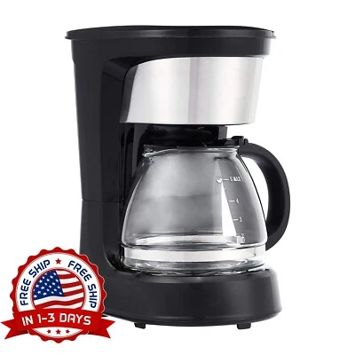 Cafetera Electrica 5 Tazas 120V Maquina De Cafe Cafeteras Electricas Pequeñas US - Image 1 of 4