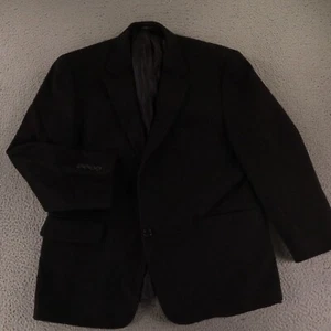 100% Cashmere Jacket M Charcoal Gray Tweed Flannel Blazer Sport Coat 42S - Picture 1 of 18