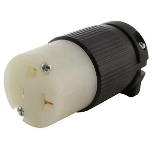 Conjunto de conector hembra hoja recta de 3 clavijas NEMA 5-20 20A 125V de AC WORKS® - Imagen 1 de 5