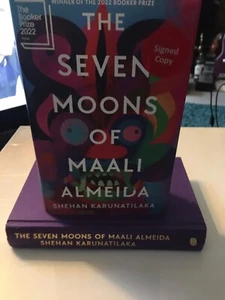 Signed Seven Moons of Maali Almeida Shehan Karunatilaka 1st Booker Prize Winner - Picture 1 of 19