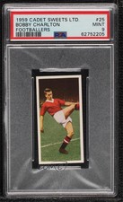 1959 Cadet Sweets Footballers Bobby Charlton #25 PSA 9 MINT