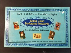 Vintage Merrimack Santa Perforated Postcards Antique Replica Complete Book NOS - Bild 1 von 12