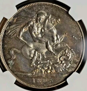 Corona 1893, PRUEBA, Victoria cabeza velada impresionante muy rara clasificación NGC PF63 - Imagen 1 de 14