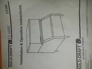 Kold Draft GT350 Eismaschine manuell - Bild 1 von 1