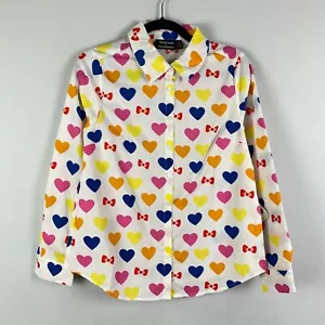 ModCloth x Hello Kitty Supercute Love Button-Up Top Size Small Hearts - Picture 1 of 9