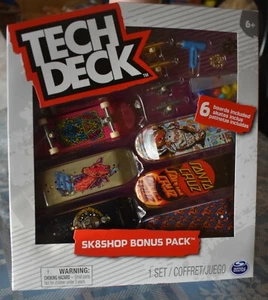 Tech Deck SANTA CRUZ SET Finger Skateboard 6er PACK NEU - Bild 1 von 8