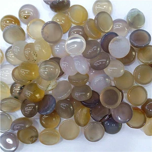100 piezas cabujón cabina redonda gris ágata natural al por mayor de 12 mm hágalo usted mismo HH7069 - Imagen 1 de 2