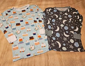 Lot Of 2 Little Sleepies Pj Pajama Shirts Tops Girls Size 12/14 Birthday Space - Picture 1 of 4