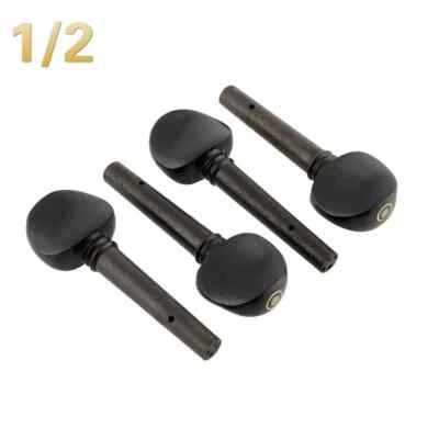 4 pack ebony  wood  1/2 violin tuning pegs with pearl eyes classic - Image 1 of 3