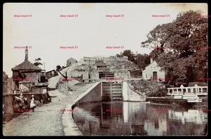 BINGLEY FÜNF RISE SCHLEUSEN LEEDS LIVERPOOL KANAL VINTAGE FOTO POSTKARTE UK - Bild 1 von 2