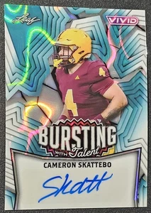 2025 Leaf Vivid Cam Skattebo Bursting with Talent Autograph Auto /10 - #TA-CS1 - Picture 1 of 2