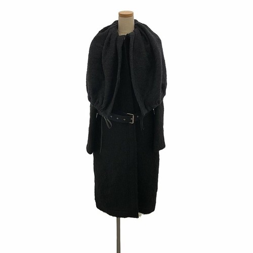 Celine Cappotto lungo 2016 2017AW Phoebe Cape Mohair 34 nero navy scuro usato0