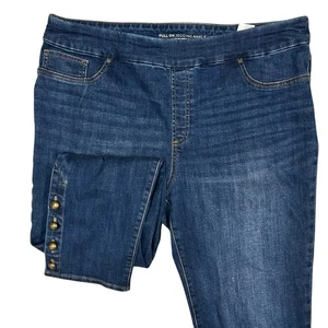 Chicos Pull-On Jegging Ankle Jeans Damen 16R US 3R Knopf Knöchelsaum 28" Schrittlänge - Bild 1 von 9