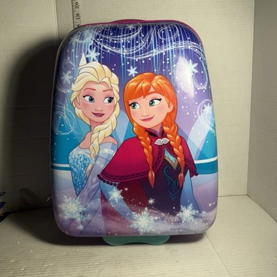 FROZEN Elsa & Anna Kids Hard 17” Carry-On Suitcase American Tourister Disney - Image 1 of 4