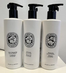 Diptyque Paris Hotel Amenity Set Shampoo Conditioner Shower Bath Gel Soap 360mL - Picture 1 of 12
