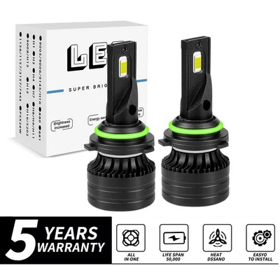 9006 LED Headlight Bulbs White For Chevrolet Tahoe 1995-2006 Low Beam - Image 1 of 4