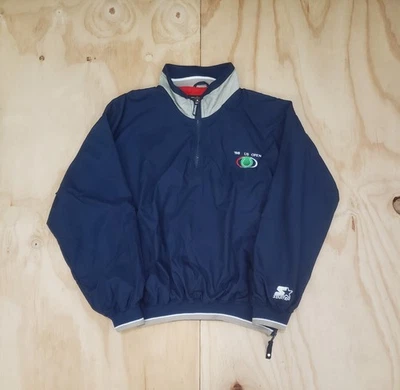 Chaqueta De Colección 1998 US Open Tennis Starter Quater Cremallera Para Hombre Azul Marino Talla XL Foto 1 de 4