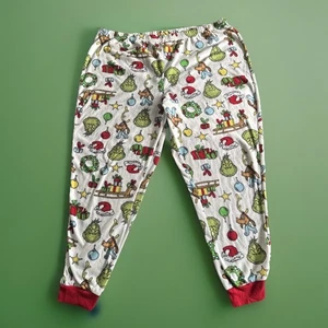 Grinch Lounge Pant Pajama Bottoms 2XL Christmas Holiday Travel Seasonal Everyday - Picture 1 of 13