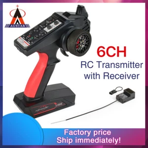 AUSTAR RC Transmitter Receiver 2.4G 6CH Remote Controller for 1/10 1/8 MN90 TRX4 - Picture 1 of 14