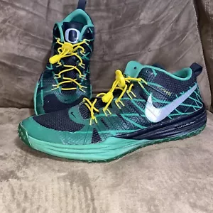 Nike Lunar TR1 NGR Sz 10 Oregon Ducks Mens Black Green Lunarlon Shoes 654283-037 - Picture 1 of 18