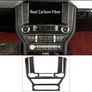 7*Carbon Fiber Central Control Navigation CD Panel Trim For Ford Mustang 2015-19 - Picture 1 of 12