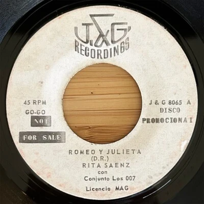 60's Latin, Go-Go/Beat 45, RITA SAENZ "Romeo y Julieta"  PROMO, J&G Rec, VG+ - Image 1 of 3