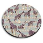 Round MDF Magnets - Pattern Giraffe Animals Wild Zoo #8712