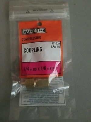 EVERBILT LFA-15 1/4 in. OD Compression x 1/8 in. FIP Brass Adapter Coupling - Image 1 of 3
